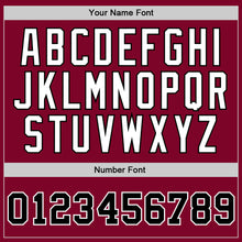 Laden Sie das Bild in den Galerie-Viewer, Custom Maroon Black-White Authentic Throwback Basketball Jersey