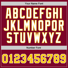 Laden Sie das Bild in den Galerie-Viewer, Custom Maroon Gold-White Authentic Throwback Basketball Jersey