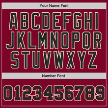 Laden Sie das Bild in den Galerie-Viewer, Custom Maroon Black-Cream Authentic Throwback Basketball Jersey