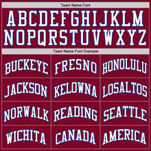 Laden Sie das Bild in den Galerie-Viewer, Custom Maroon White-Royal Authentic Throwback Basketball Jersey