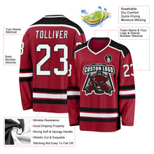 Загрузить изображение в средство просмотра галереи, Custom Maroon White-Black Hockey Jersey