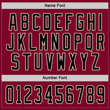 Load image into Gallery viewer, Custom Maroon Black-Cream Hockey Jersey
