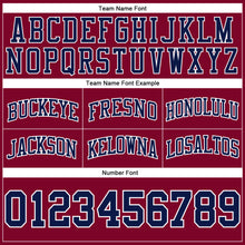 Load image into Gallery viewer, Custom Maroon Navy-White Authentic Throwback Basketball Shorts