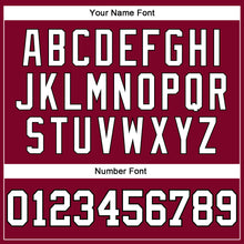 Laden Sie das Bild in den Galerie-Viewer, Custom Maroon White-Black Authentic Throwback Basketball Jersey