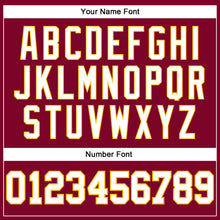 Laden Sie das Bild in den Galerie-Viewer, Custom Maroon White-Gold Authentic Throwback Basketball Jersey