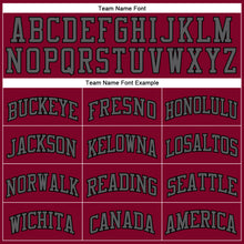 Загрузить изображение в средство просмотра галереи, Custom Maroon Steel Gray-Black Authentic Throwback Basketball Jersey