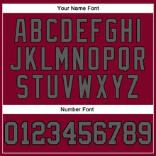 Загрузить изображение в средство просмотра галереи, Custom Maroon Steel Gray-Black Authentic Throwback Basketball Jersey