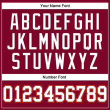 Загрузить изображение в средство просмотра галереи, Custom Maroon White-Orange Authentic Throwback Basketball Jersey