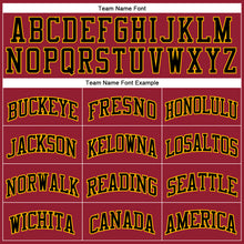 Загрузить изображение в средство просмотра галереи, Custom Maroon White Pinstripe Black-Gold Authentic Basketball Jersey