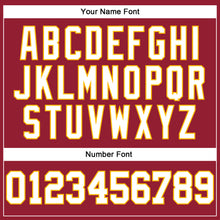 Загрузить изображение в средство просмотра галереи, Custom Maroon White Pinstripe White-Gold Authentic Basketball Jersey