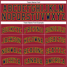 Загрузить изображение в средство просмотра галереи, Custom Maroon White Pinstripe Navy-Gold Authentic Basketball Jersey