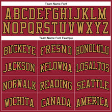 Загрузить изображение в средство просмотра галереи, Custom Maroon White Pinstripe Black-Old Gold Authentic Basketball Jersey