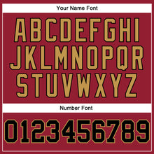 Загрузить изображение в средство просмотра галереи, Custom Maroon White Pinstripe Black-Old Gold Authentic Basketball Jersey