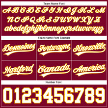 Load image into Gallery viewer, Custom Maroon White-Gold Authentic Throwback Basketball Shorts