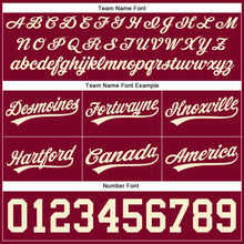 Загрузить изображение в средство просмотра галереи, Custom Maroon Cream Authentic Throwback Basketball Shorts