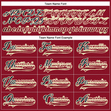 Load image into Gallery viewer, Custom Maroon Vintage USA Flag Cream-Black Hockey Lace Neck Jersey