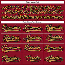 Load image into Gallery viewer, Custom Maroon Old Gold-Black Hockey Lace Neck Jersey