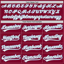 Load image into Gallery viewer, Custom Maroon White-Light Blue Authentic Throwback Baseball Jersey