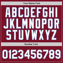 Загрузить изображение в средство просмотра галереи, Custom Maroon White-Light Blue Authentic Throwback Basketball Jersey