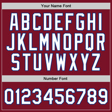 Загрузить изображение в средство просмотра галереи, Custom Maroon White-Royal Authentic Throwback Basketball Jersey