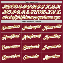 Load image into Gallery viewer, Custom Maroon Old Gold-Black Authentic Throwback Basketball Jersey