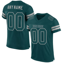 Load image into Gallery viewer, Custom Midnight Green Midnight Green-Gray Mesh Authentic Football Jersey