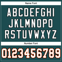 Load image into Gallery viewer, Custom Midnight Green White-Orange Mesh Authentic Football Jersey