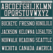 Load image into Gallery viewer, Custom Midnight Green White-Old Gold Mesh Authentic Football Jersey