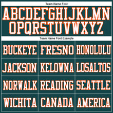 Load image into Gallery viewer, Custom Midnight Green White-Orange Mesh Authentic Football Jersey
