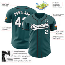 Laden Sie das Bild in den Galerie-Viewer, Custom Midnight Green White Gray-Black Authentic Baseball Jersey