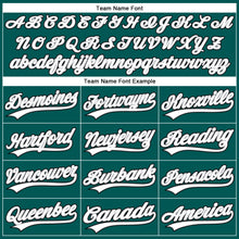 Laden Sie das Bild in den Galerie-Viewer, Custom Midnight Green White Gray-Black Authentic Baseball Jersey
