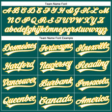 Charger l'image dans la galerie, Custom Midnight Green White-Gold Authentic Baseball Jersey