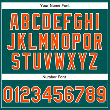 Charger l'image dans la galerie, Custom Midnight Green Orange-White Authentic Baseball Jersey