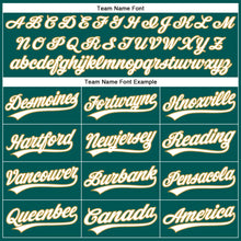 Charger l'image dans la galerie, Custom Midnight Green White-Old Gold Authentic Baseball Jersey