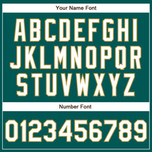 Charger l'image dans la galerie, Custom Midnight Green White-Old Gold Authentic Baseball Jersey