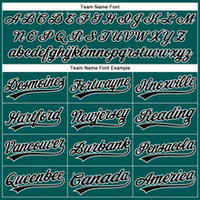 Charger l'image dans la galerie, Custom Midnight Green Black-White Authentic Baseball Jersey