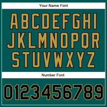 Charger l'image dans la galerie, Custom Midnight Green Black-Old Gold Authentic Baseball Jersey