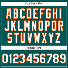 Charger l'image dans la galerie, Custom Midnight Green White-Orange Authentic Baseball Jersey