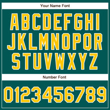 Charger l'image dans la galerie, Custom Midnight Green Yellow-White Authentic Baseball Jersey