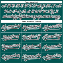 Laden Sie das Bild in den Galerie-Viewer, Custom Midnight Green Steel Gray-White Authentic Baseball Jersey