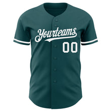 Charger l'image dans la galerie, Custom Midnight Green White Authentic Baseball Jersey