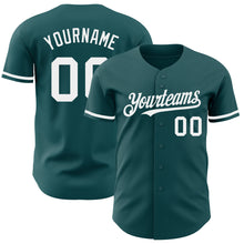 Charger l'image dans la galerie, Custom Midnight Green White Authentic Baseball Jersey