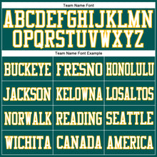 Charger l'image dans la galerie, Custom Midnight Green White-Gold Mesh Authentic Football Jersey