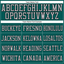 Charger l'image dans la galerie, Custom Midnight Green Gray-Black Mesh Authentic Football Jersey