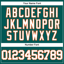 Charger l'image dans la galerie, Custom Midnight Green White-Orange Authentic Baseball Jersey