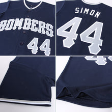 Load image into Gallery viewer, Custom Navy Gray-White Authentic Baseball Jersey