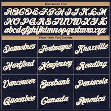 Charger l'image dans la galerie, Custom Navy White-Old Gold Authentic Throwback Basketball Jersey