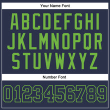 Laden Sie das Bild in den Galerie-Viewer, Custom Navy Navy-Neon Green Authentic Baseball Jersey