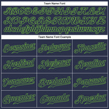 Laden Sie das Bild in den Galerie-Viewer, Custom Navy Navy-Neon Green Authentic Baseball Jersey