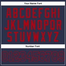Загрузить изображение в средство просмотра галереи, Custom Navy Navy-Red Authentic Baseball Jersey
